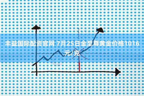 丰益国际配资官网 7月25日金至尊黄金价格1016元/克