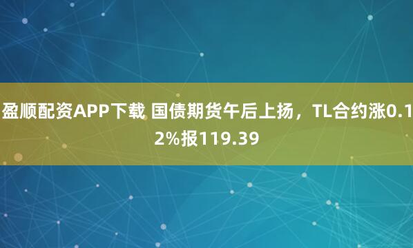 盈顺配资APP下载 国债期货午后上扬，TL合约涨0.12%报119.39