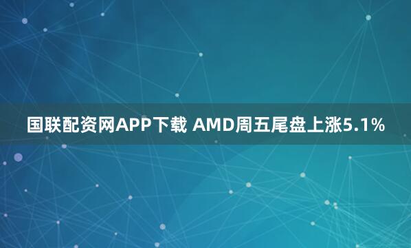 国联配资网APP下载 AMD周五尾盘上涨5.1%